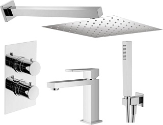 Комплект для ванной Plumberia Selection Tag KITTGT18QCR53 С ВНУТРЕННЕЙ ЧАСТЬЮ, хром