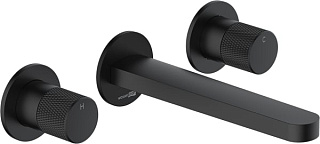 Смеситель для раковины Wasserkraft Fulda 5245 С ВНУТРЕННЕЙ ЧАСТЬЮ, черный soft-touch