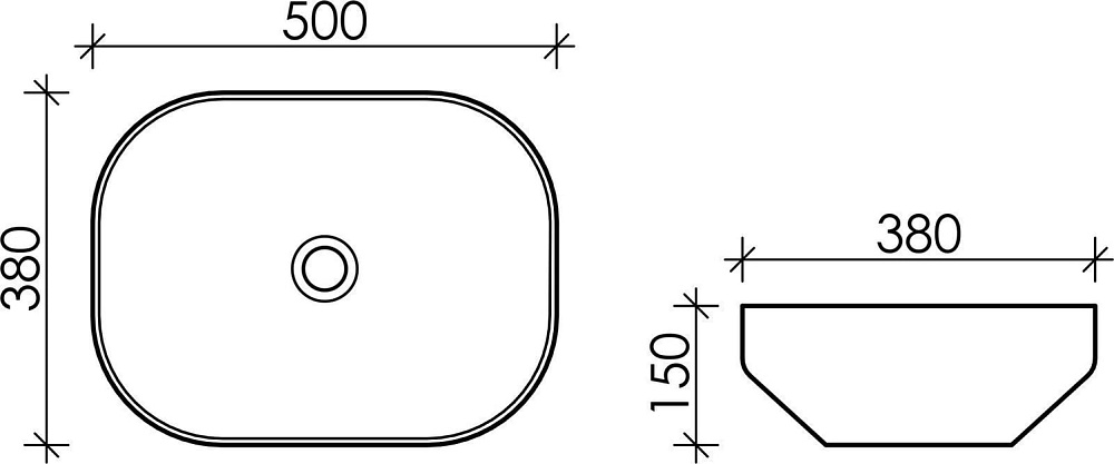 Накладная раковина Ceramicanova Element CN5031 50 см