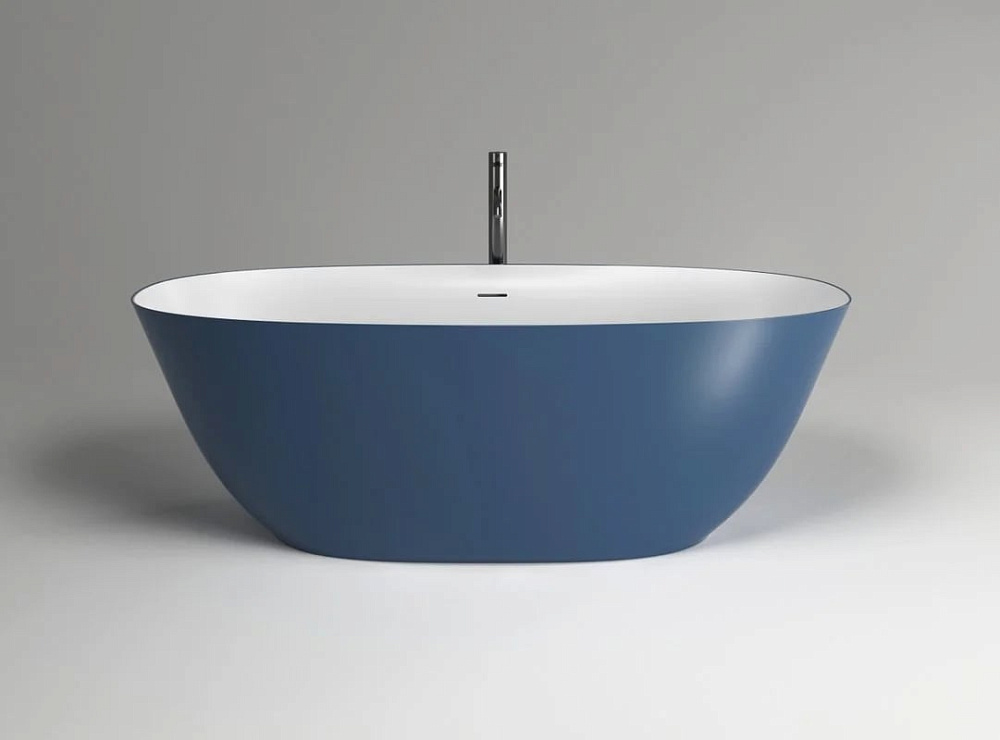 Ванна из искусственного камня Plumberia Selection Veloma 160x70 см, отдельностоящая, биколор матовый