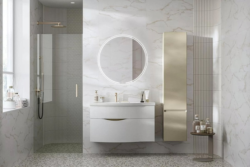Мебельная раковина KERAMA MARAZZI Riva 100 L, глянцевая белая