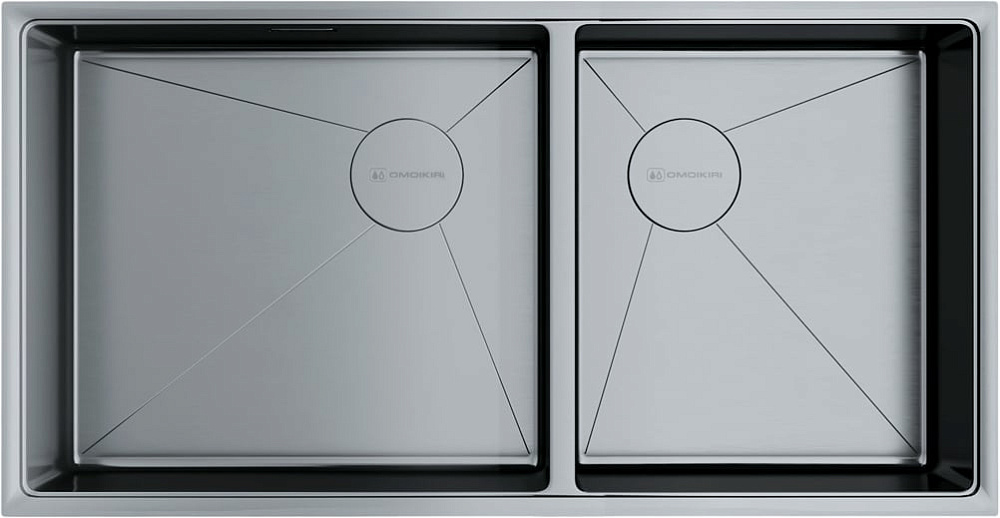 Мойка кухонная Omoikiri Taki 85-2-LB-U/IF-IN нержавеющая сталь