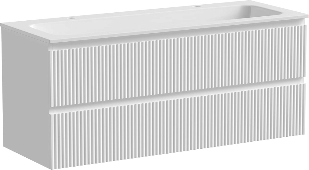 Тумба с раковиной Sancos Snob R 120 см, bianco, раковина CN7016