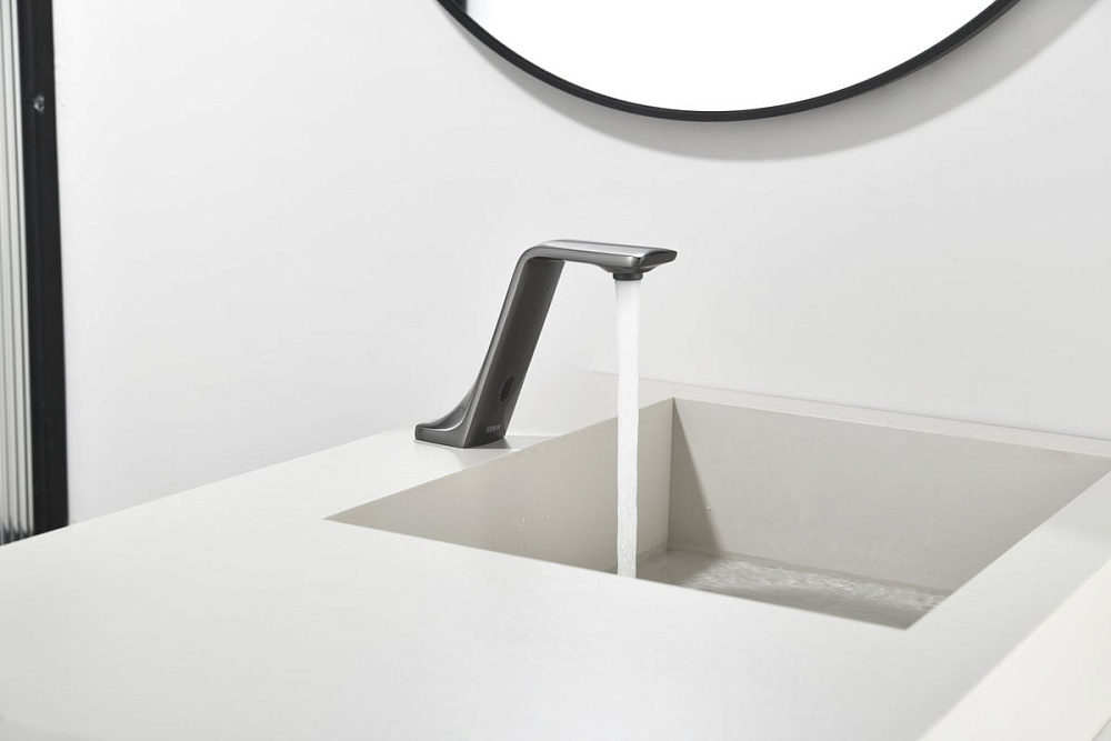 Смеситель для раковины Black&White Gravity 7102GM сенсорный, gun metal
