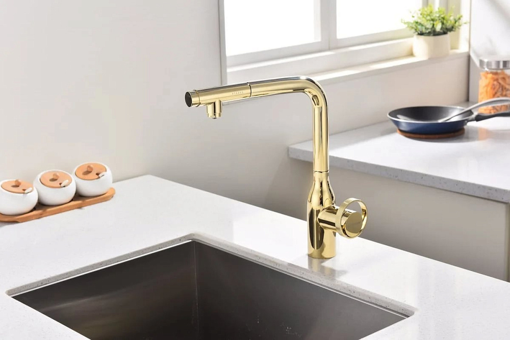 Смеситель для кухни Paulmark Urban Ur213104-G золото