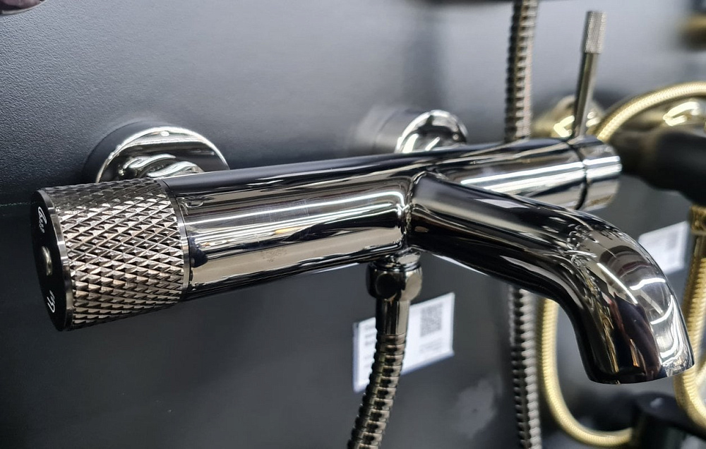 Смеситель для ванны с душем Boheme Uno 463-SGM, shine gun metal