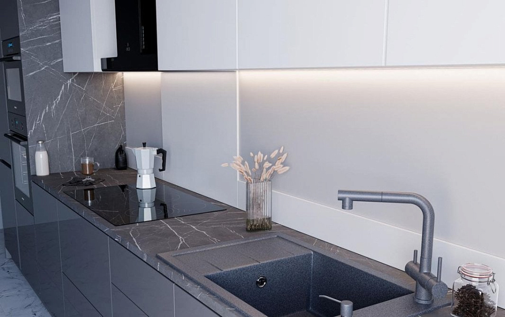 Мойка кухонная Emar Quartz EMQ-1780.Q, антрацит