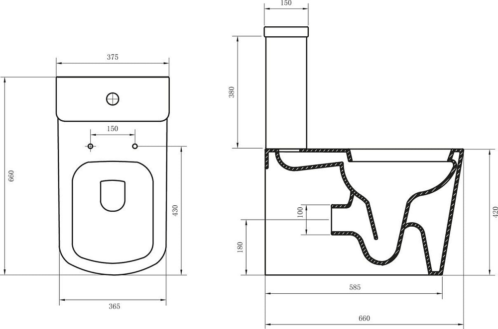 Унитаз-компакт напольный BelBagno Albano BB120CPR безободковый, сиденье BB120SC с микролифтом