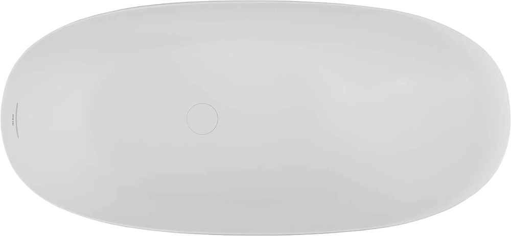 Ванна из искусственного камня Allen Brau Krion Neo 170x80 см, отдельностоящая, матовая белая, овальн
