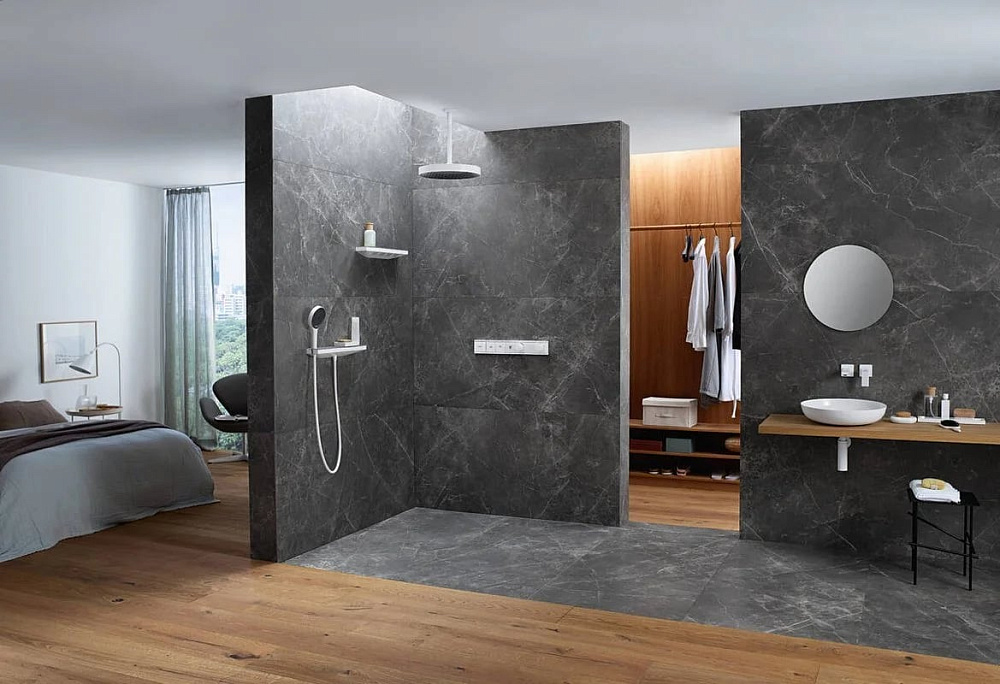Душевая лейка Hansgrohe Rainfinity 130 26865700 EcoSmart, матовый белый