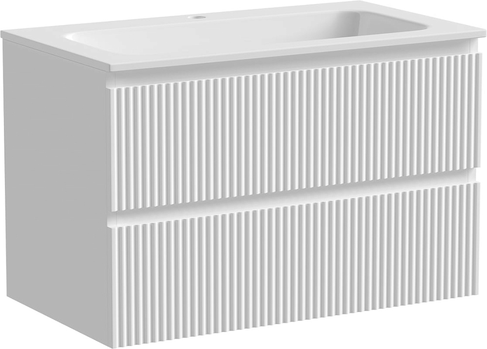 Тумба с раковиной Sancos Snob R 80 см, bianco