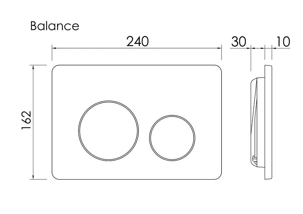 Кнопка смыва Ceramicanova Balance Circle CN12-001W глянцевый белый