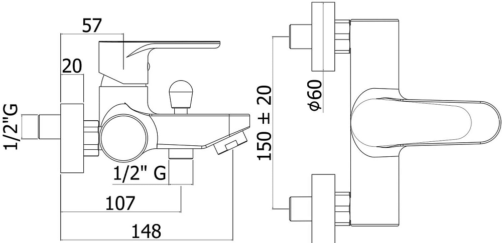 Смеситель для ванны с душем Paffoni Green GR022CR