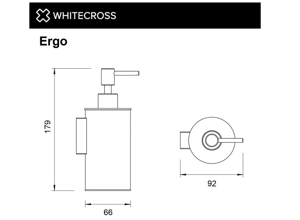 Дозатор WHITECROSS Ergo ER2244CPB, брашированная медь