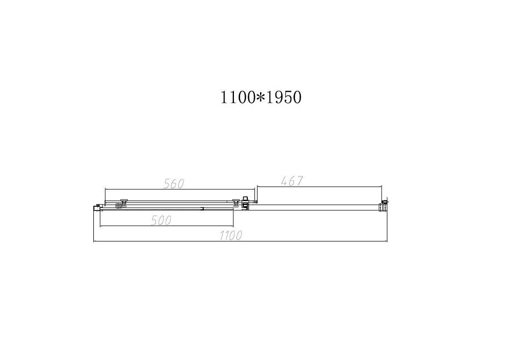 Душевая дверь в нишу Vincea Slim-N VDS-4SN110CLG 110 см, профиль брашированное золото, стекло прозра