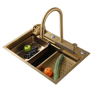 Мойка кухонная Abber Wasser Kreis AF2194G золото матовое