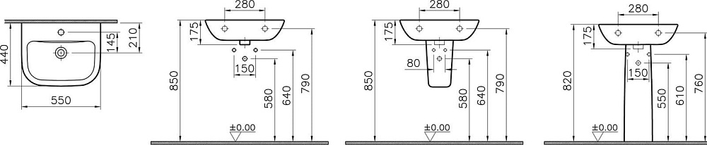 Раковина VitrA S20 5502B003
