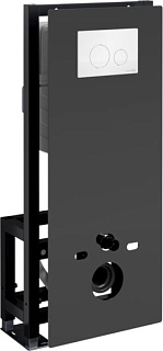 Система инсталляции для унитазов Wasserkraft Glan 66TLT.010.ME.BL.WH02, с кнопкой смыва белой