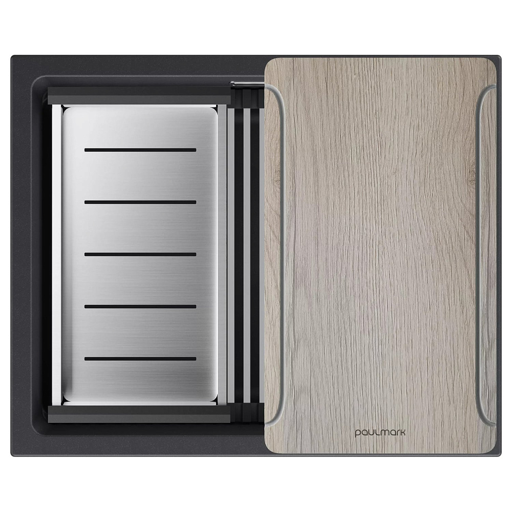 Мойка кухонная Paulmark Lumi-Multi Sink 55 Uni LU-MULTI 55-BLM черный