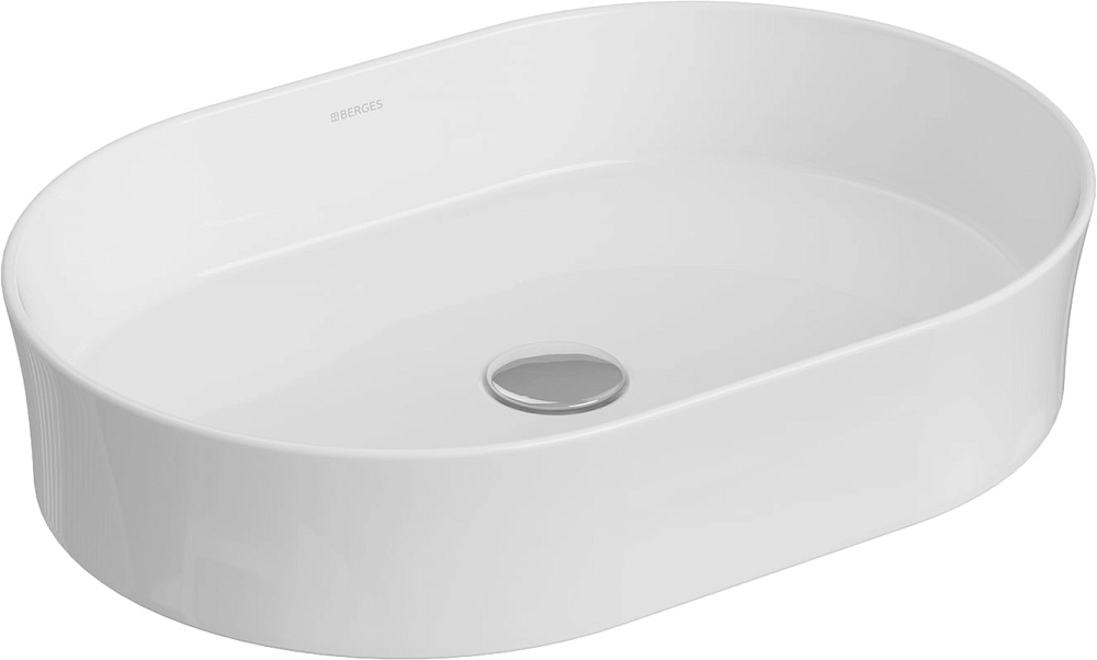 Накладная раковина Berges Ego SL 55x38 глянцевая белая