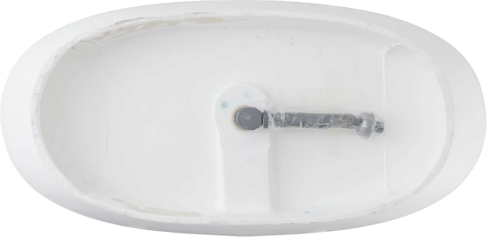 Ванна из искусственного камня Allen Brau Krion Oval 170x80 см, отдельностоящая, матовая белая, оваль