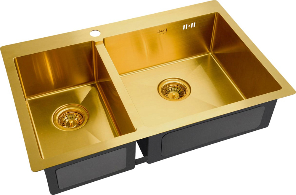 Мойка кухонная Zorg Inox PVD SZR-78-2-51 R bronze
