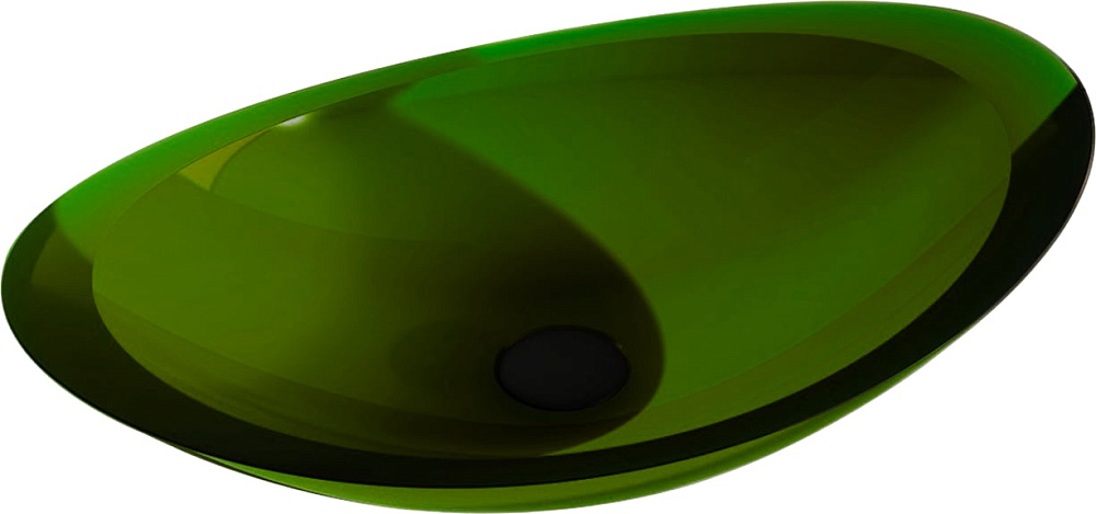 Накладная раковина Abber Kristall AT2808 emerald, зеленая