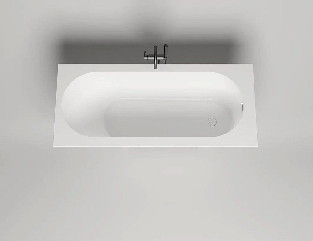 Ванна из искусственного камня Salini Ornella Kit S-Sense 170x80 см, встраиваемая, белая, на ножках, 
