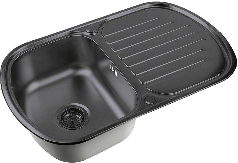 Мойка кухонная Zorg Inox PVD SZR 7749  GRAFIT графит