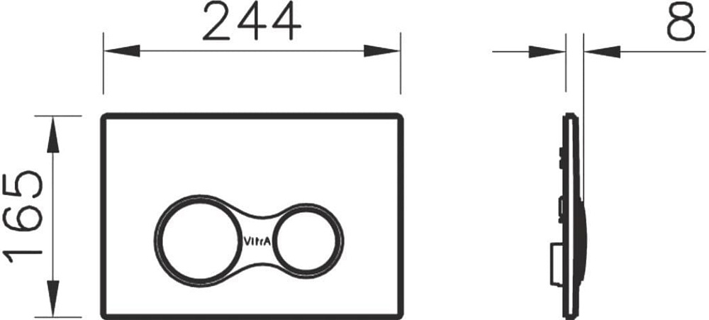 Кнопка смыва VitrA Sirius 740-0485 матовый хром