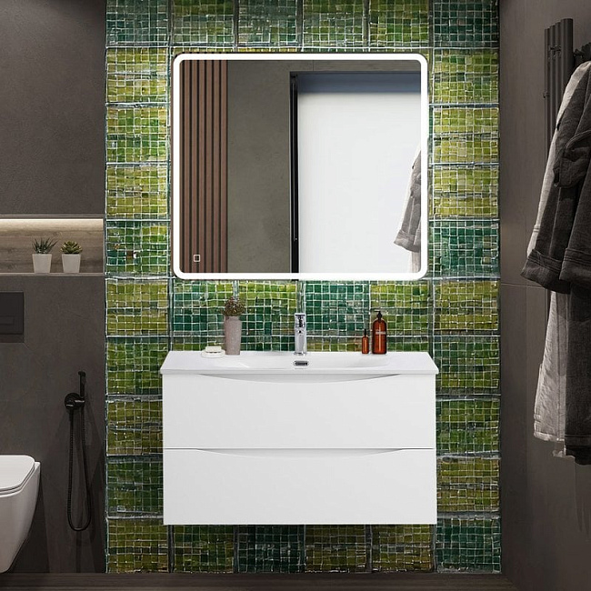 Тумба под раковину без столешницы BelBagno Marino-cer-n 90 подвесная, bianco lucido