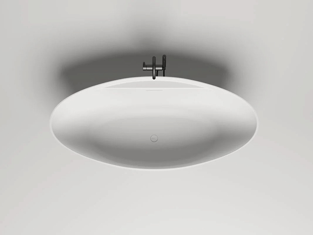 Ванна из искусственного камня Salini Diva S-Stone 180x85 см, отдельностоящая, матовая белая, овальна