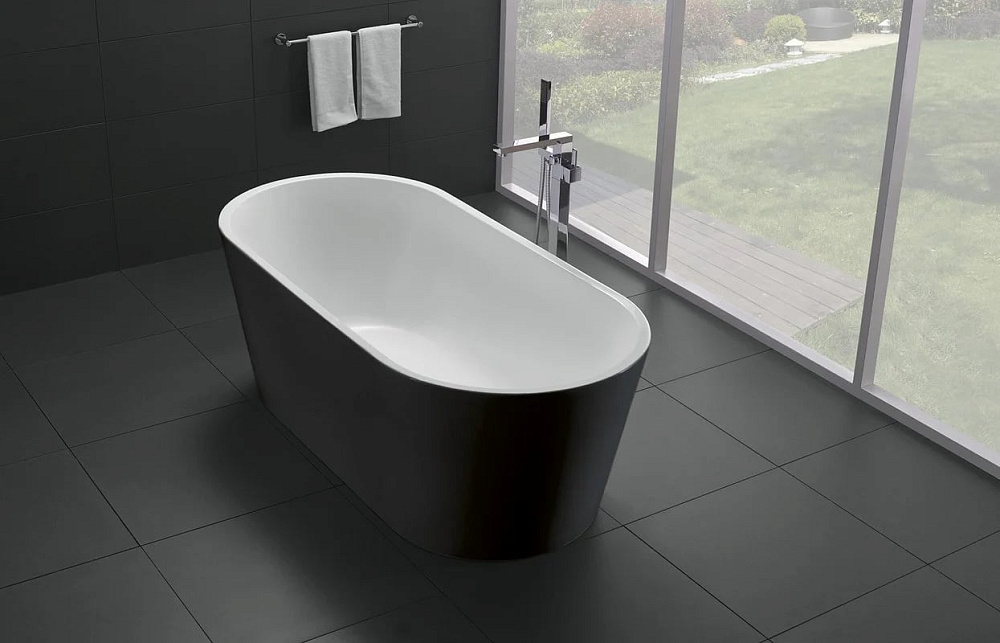 Акриловая ванна BelBagno 180x80 см, BB71-1800-NERO-W0