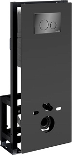 Система инсталляции для унитазов Wasserkraft Glan 66TLT.010.ME.BL.PB02, с кнопкой смыва черной
