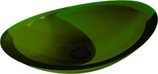 Накладная раковина Abber Kristall AT2808 emerald, зеленая