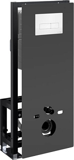 Система инсталляции для унитазов Wasserkraft Glan 66TLT.010.ME.BL.WH03, с кнопкой смыва белой
