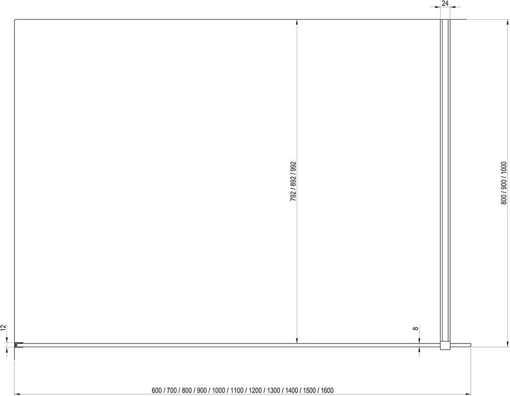 Душевая перегородка Ravak Walk-In Wall GW9WG0C00Z1 120х200 см, профиль хром