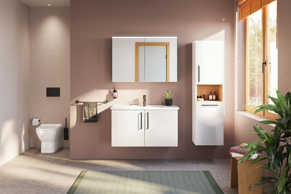 Зеркало-шкаф VitrA Core 100 с подсветкой, антрацит