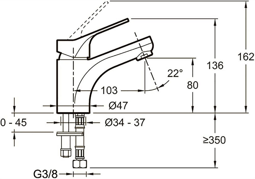 Смеситель для раковины Jacob Delafon Brive E75762-4-CP