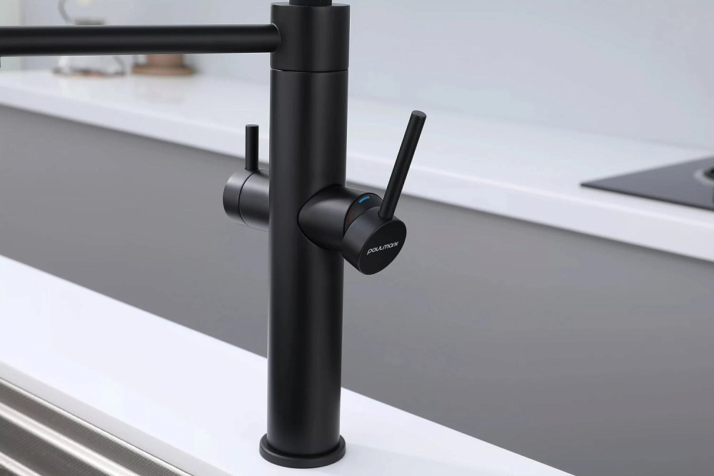 Смеситель для кухни Paulmark Nexus Ne213999-AN с гибким изливом, антрацит