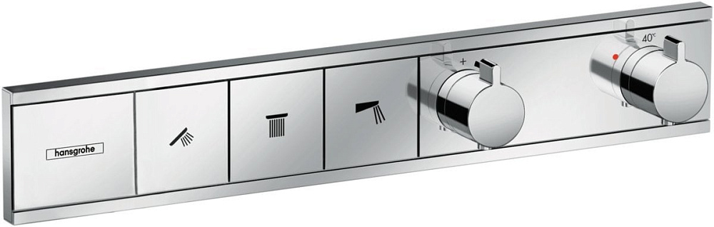 Термостатический смеситель встраиваемый Hansgrohe RainSelect 15381000, для душа, хром