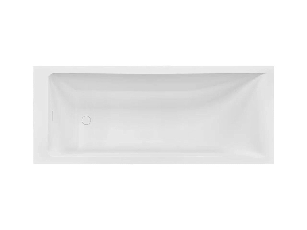Ванна из искусственного камня Fontana Аура 180x70 см, пристенная, белая