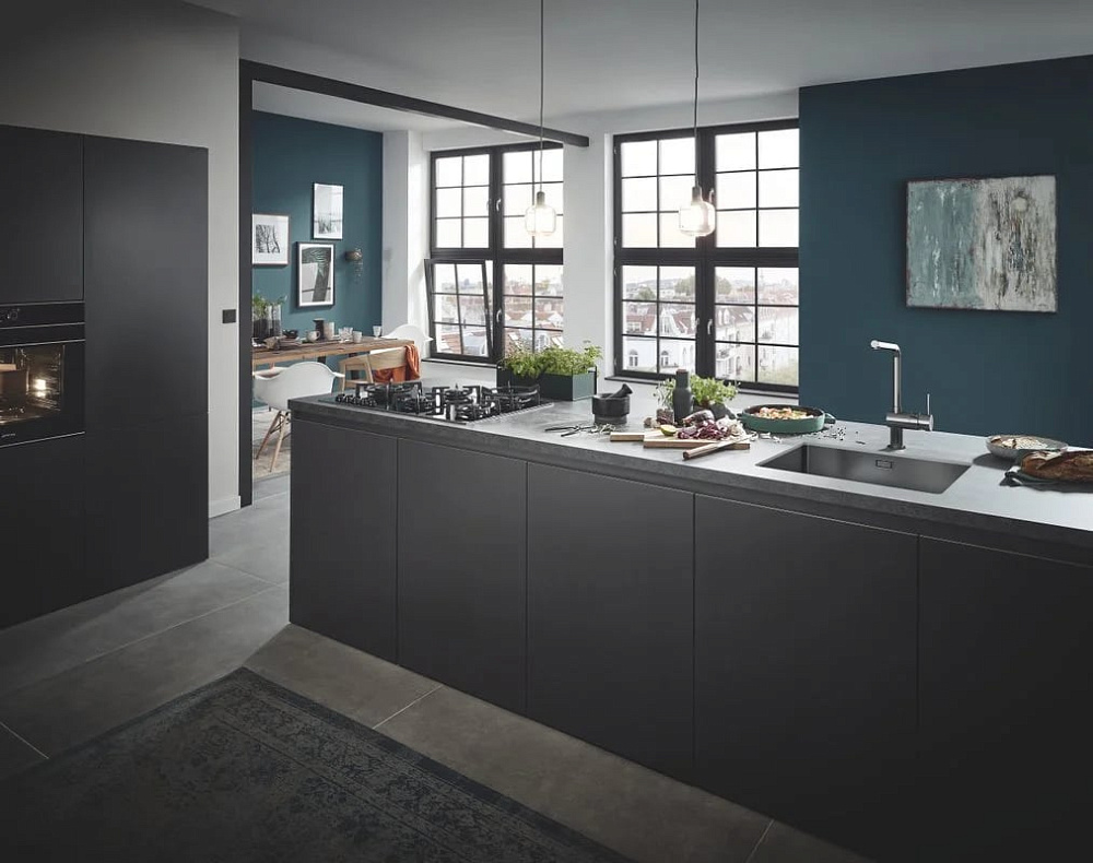 Смеситель для кухни Grohe Minta 31375A00 темный графит