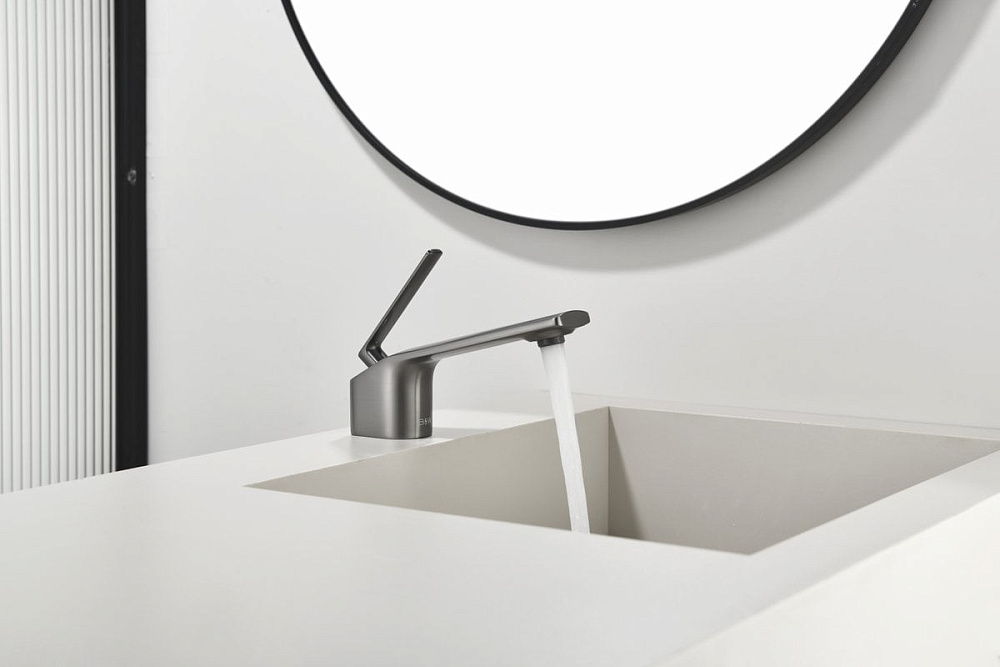Смеситель для раковины Black&White Gravity 7104GM gun metal