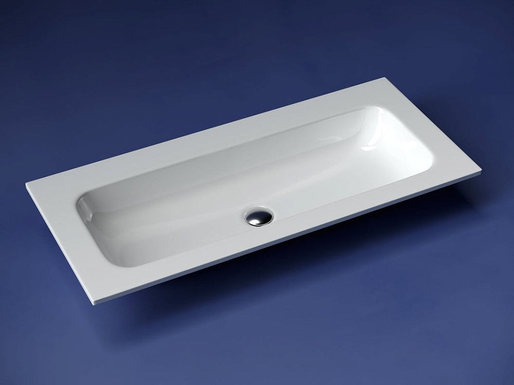 Мебельная раковина Ceramicanova Grace прямоугольная без отверстия под смеситель 101 см CN7013wx