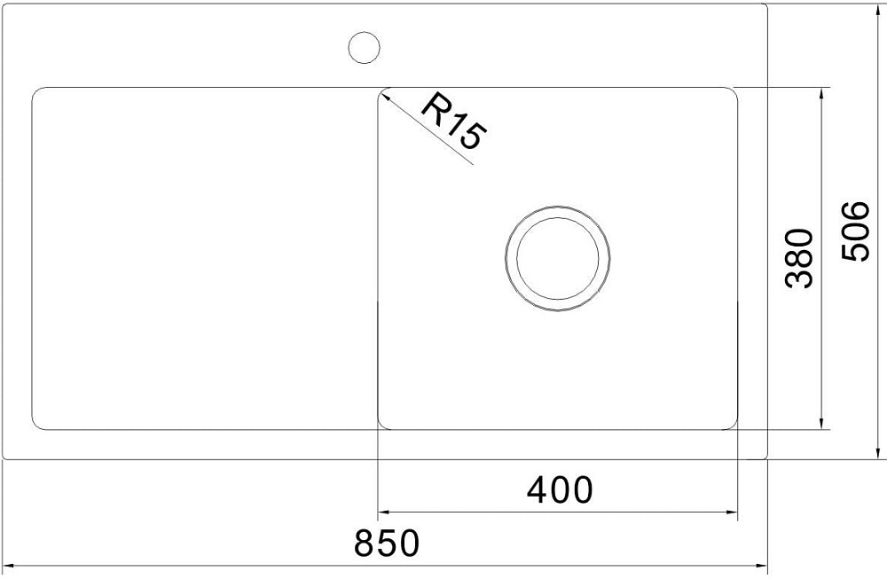 Мойка кухонная Oulin OL-FTR102R