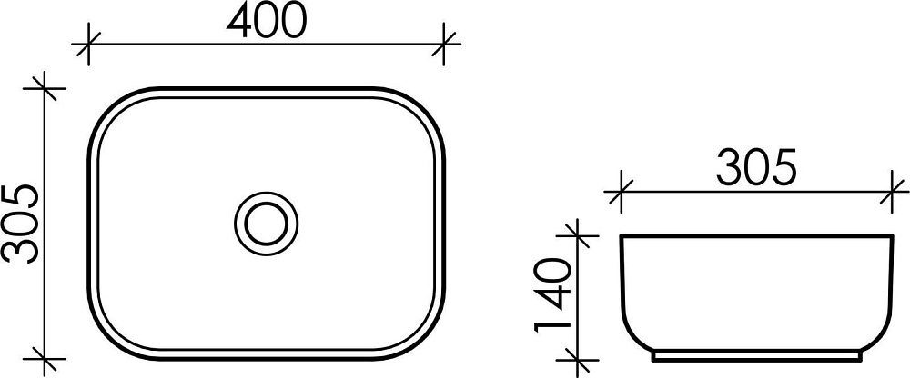Накладная раковина Ceramicanova Element CN5042
