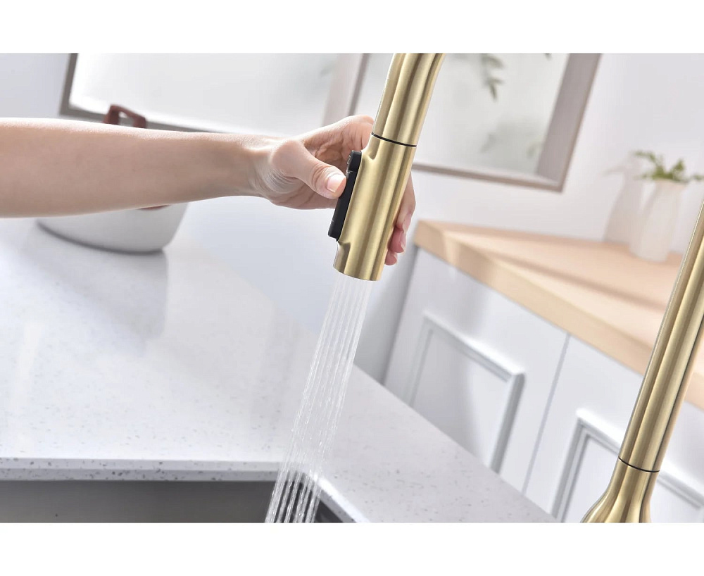 Смеситель для кухни Paulmark Universal Un213880-LG светлое золото
