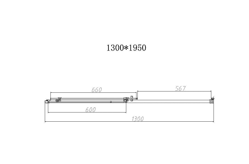 Душевая дверь в нишу Vincea Slim-N VDS-4SN130CLG 130 см, профиль брашированное золото, стекло прозра