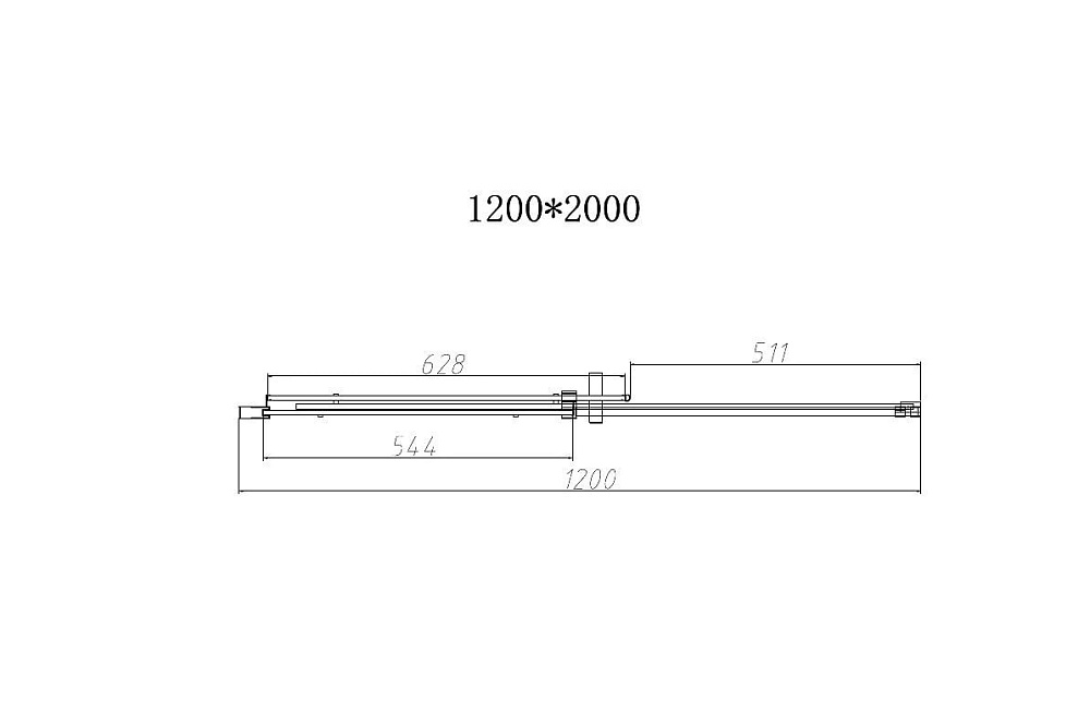 Душевая дверь в нишу Vincea Dice VDS-4D120CLGM 120 см, профиль вороненая сталь, стекло прозрачное